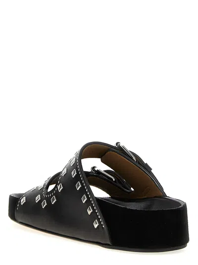 Isabel Marant Lennyo Leather Sandals In Black