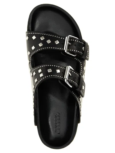 Isabel Marant Lennyo Leather Sandals In Black