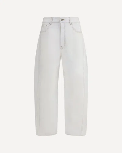 Givenchy Men White Denim Wide-leg Jeans In White