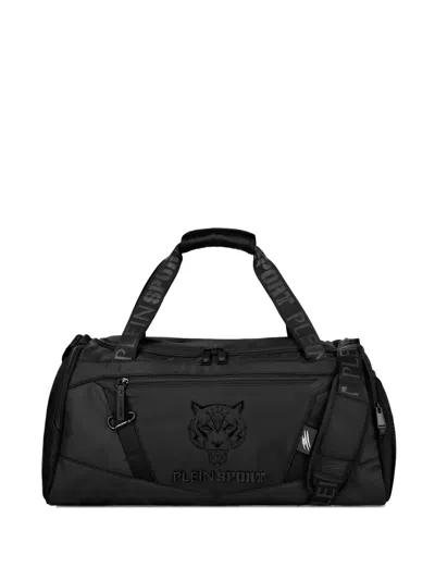 Plein Sport Embossed-logo Gym Bag In Black