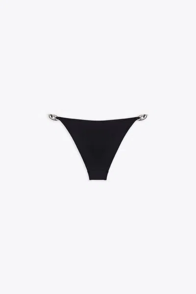 Diesel Beachwear With Adjustable Straps And Tie-side Bottoms In Black