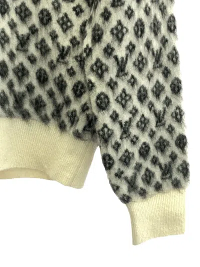 Pre-owned Louis Vuitton 2010s Monogram Wool Sweater In Gray