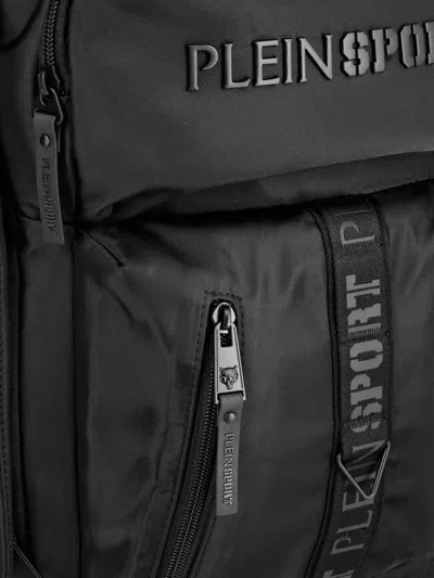 Plein Sport Embossed-logo Backpack In Black