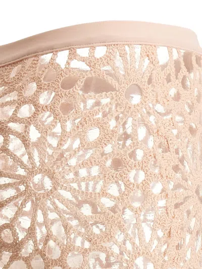 Norma Kamali Crochet Pants In Neutral