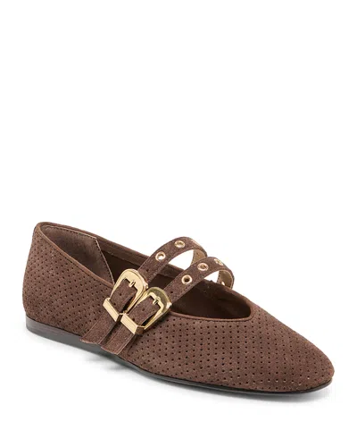 Dolce Vita Women's Baylee Grommet Mary Jane Flats In Brown