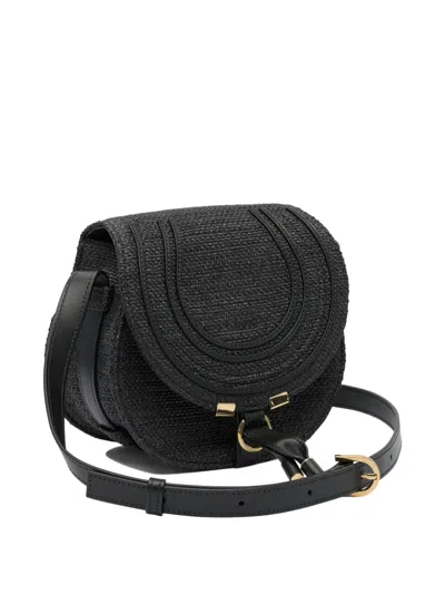 Chloé Cross-body Bag With Textured Surface And Adjustable Strap In Black