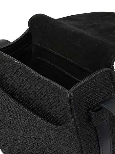 Chloé Cross-body Bag With Textured Surface And Adjustable Strap In Black