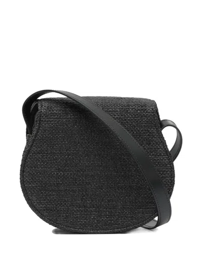 Chloé Cross-body Bag With Textured Surface And Adjustable Strap In Black