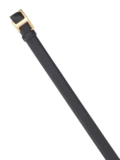 Tod's T Timeless Reversible Belt In Black