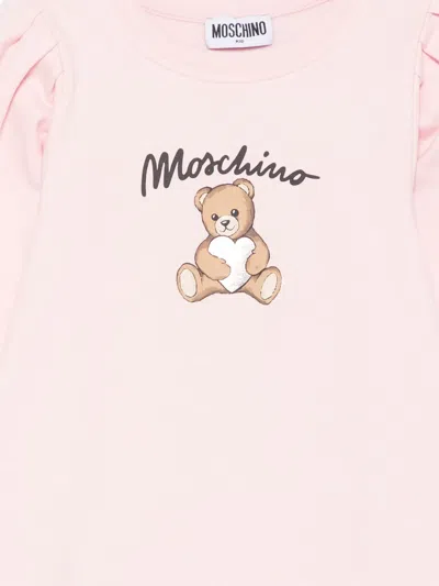 Moschino Kids Printed Dress In Pink