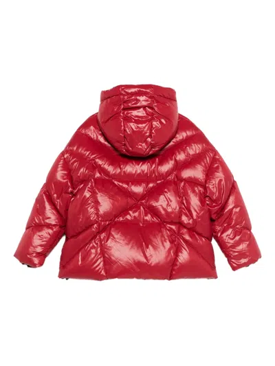 Khrisjoy Quilted Hooded Jacket In Red