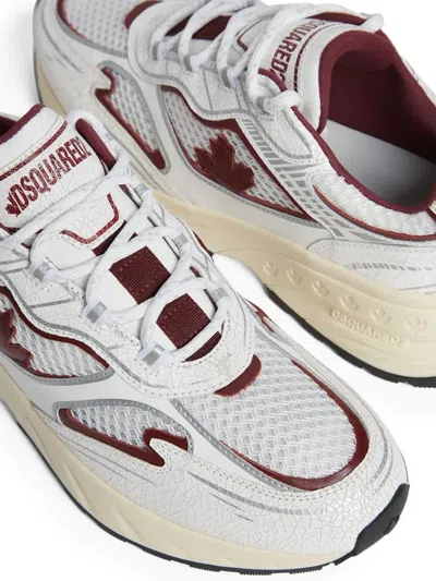 Dsquared2 Sprinter Maple-leaf Sneakers In White
