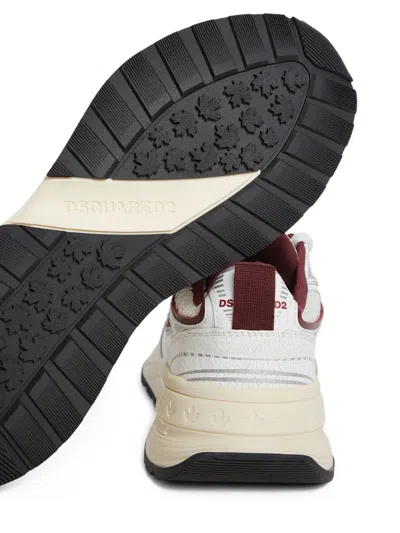Dsquared2 Sprinter Maple-leaf Sneakers In White