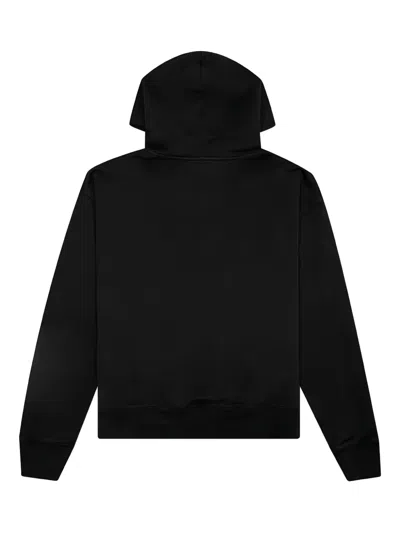 Emotionally Unavailable Melting-heart Logo Hoodie In Black