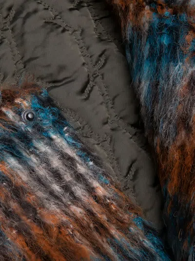 South2 West8 Plaid Logo-patch Jacket In Brown