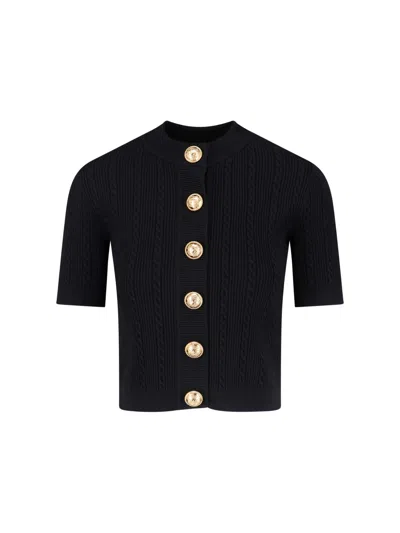 Balmain 4-pocket Cardigan In Black
