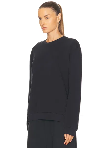 Acne Studios Faihra U Face Crewneck Sweater In Blue