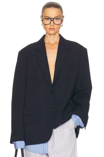 Acne Studios Layered Suit Jacket In Blue