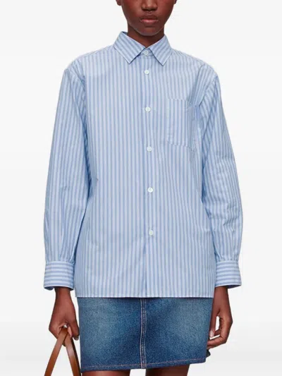Apc A.p.c. Sela Chemise In Blue