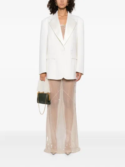 P.a.r.o.s.h Wide-lapel Blazer In White