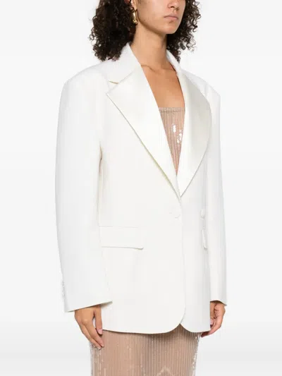 P.a.r.o.s.h Wide-lapel Blazer In White