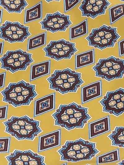 Needles Patterned Drawstring Swim Shorts In Yellow