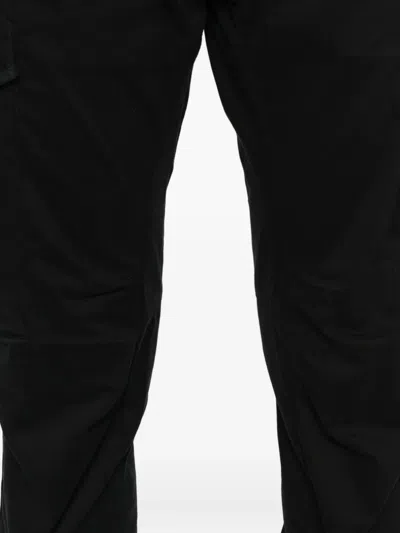 C.p. Company C.p.company Total Eclipse Blue Cotton Cargo Pants In Black
