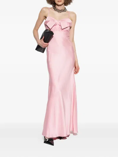 Alexander Mcqueen Mcqueen Double Silk Satin Evening Gown In Pink