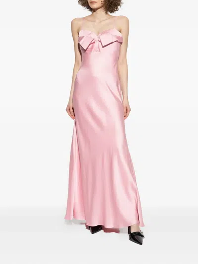 Alexander Mcqueen Mcqueen Double Silk Satin Evening Gown In Pink