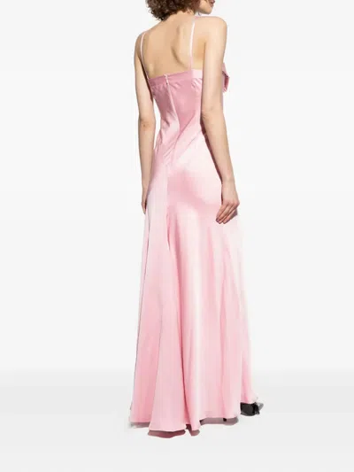 Alexander Mcqueen Mcqueen Double Silk Satin Evening Gown In Pink