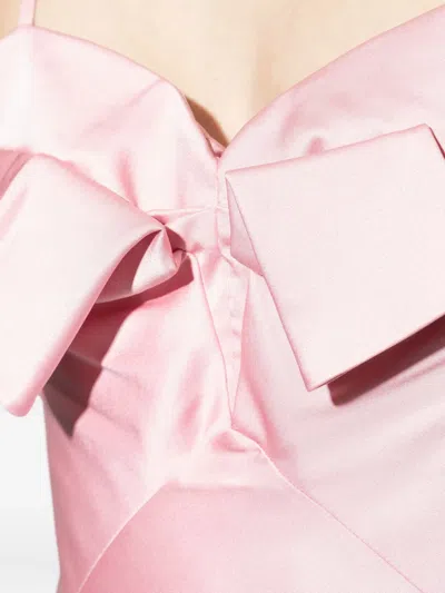 Alexander Mcqueen Mcqueen Double Silk Satin Evening Gown In Pink