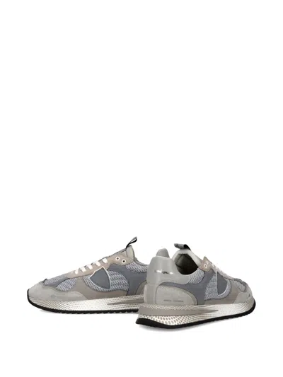 Philippe Model Mesh Panel Round Toe Rubber Sole Sneakers In Gray