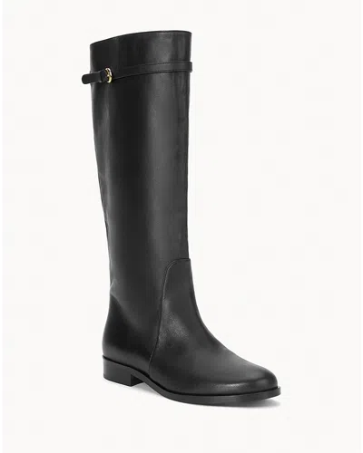 Staud Harlow Leather Riding Boots In Black