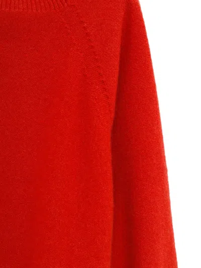 Baserange Soar Purl Raglan-sleeve Jumper In Red