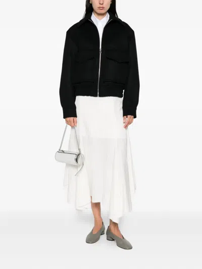 Bite Studios Cila Flap-pocket Zip-front Jacket In Black