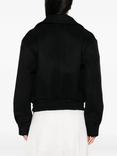 Bite Studios Cila Flap-pocket Zip-front Jacket In Black