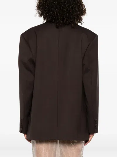 P.a.r.o.s.h Wide-lapel Blazer In Brown