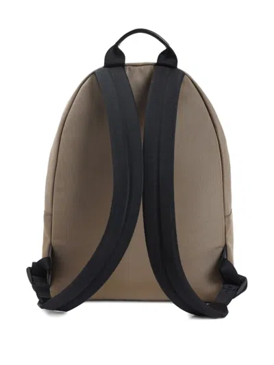 Givenchy Canvas And Leather Backpack With Logo Detail In Brown