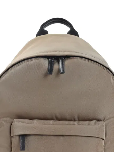 Givenchy Canvas And Leather Backpack With Logo Detail In Brown