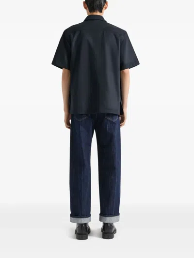 Givenchy Short Sleeves Chest Pockets Shirt In Blue