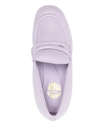 Martine Rose X Clarks 80mm Bulbous-heel Loafers In Purple