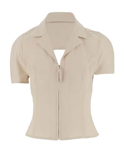 Jacquemus La Chemise Tangelo Virgin Wool-blend Shirt In Black