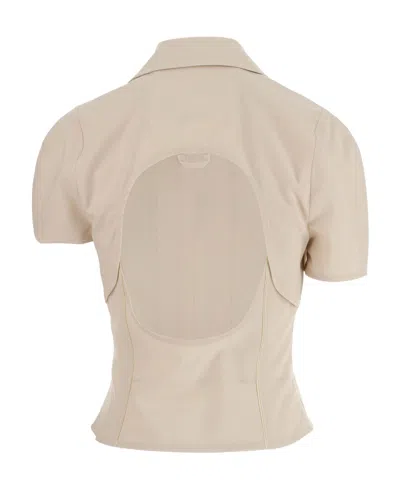 Jacquemus La Chemise Tangelo Virgin Wool-blend Shirt In Black