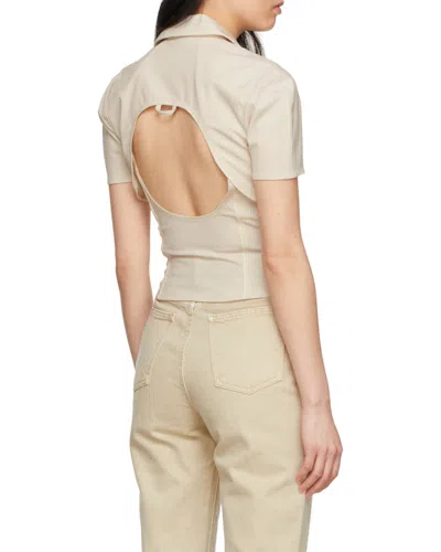 Jacquemus La Chemise Tangelo Virgin Wool-blend Shirt In Black