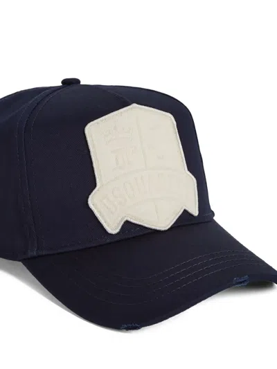 Dsquared2 Crest-appliqué Baseball Cap In Blue