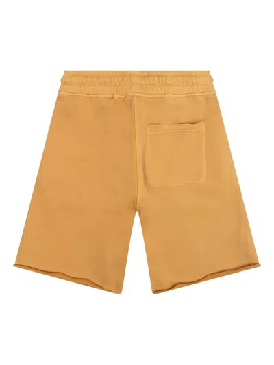 Emotionally Unavailable Logo-patch Shorts In Yellow