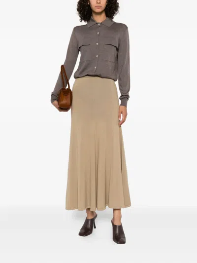 P.a.r.o.s.h Buttoned Pocket Bodysuit In Gray