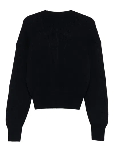 Barena Venezia Barena Navy Blue Ribbed Knit Long Sleeves In Black
