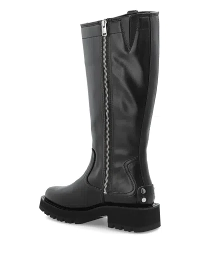 Ganni Chunky Buckle Boots In Black