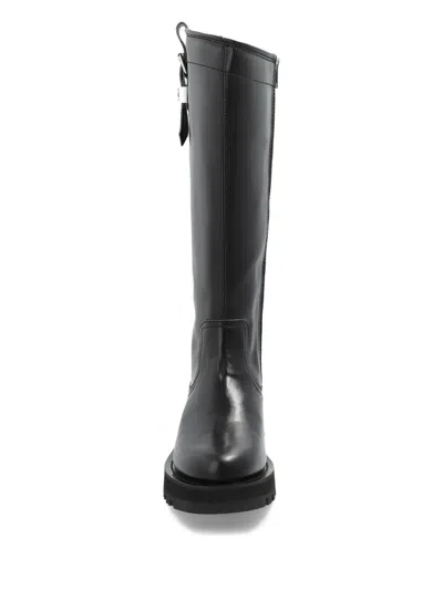 Ganni Chunky Buckle Boots In Black